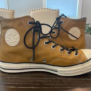 Chuck Taylor All Star Converse, Tan Leather, Men's sz 10.5